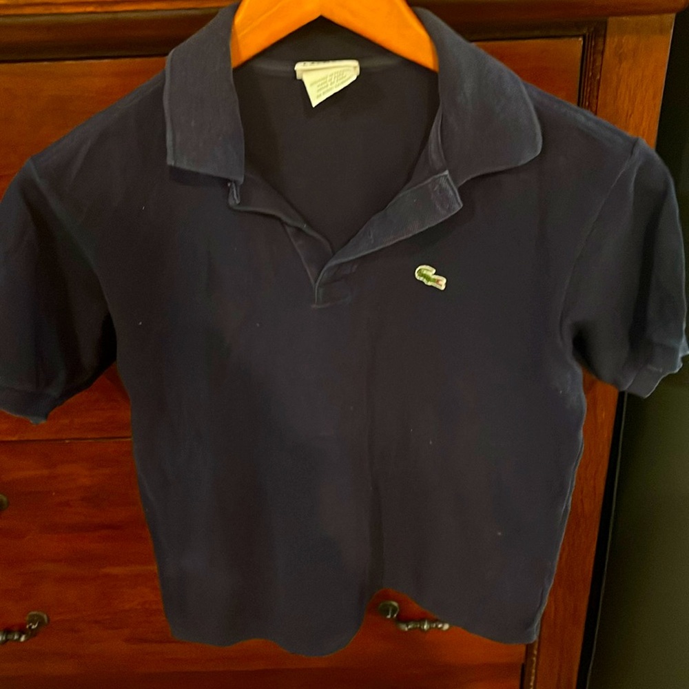 Lacoste Navy Blue Polo Size 14